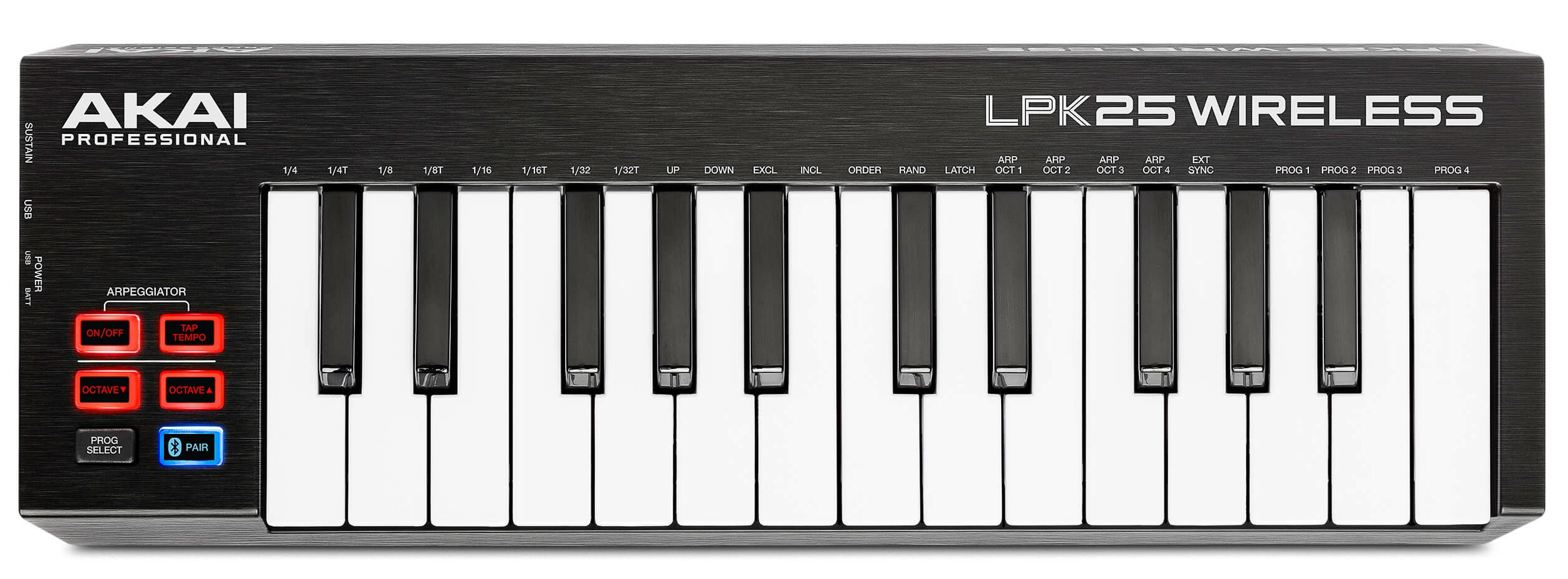 AKAI PRO LPK25 WIRELESS портативная беспроводная USB/MIDI-клавиатура