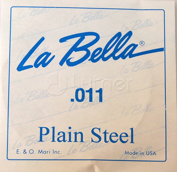LA BELLA PS011 Отдельная стальная струна без оплетки диамером 0,011