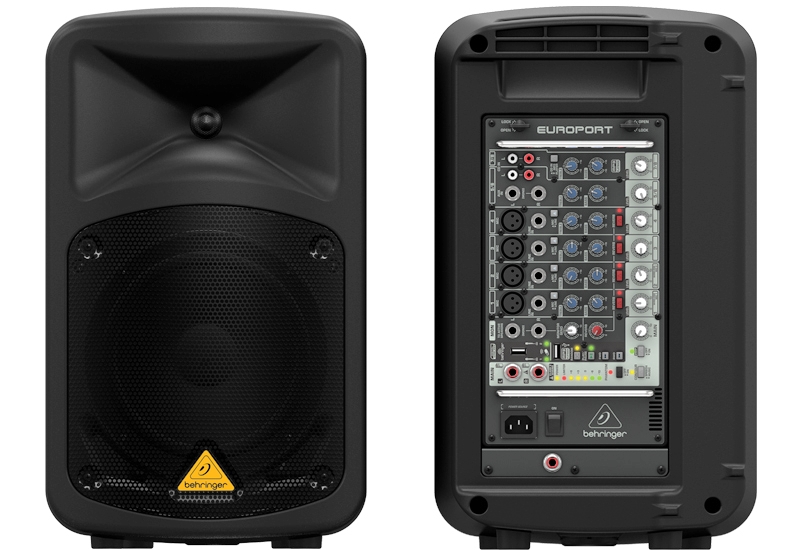 Behringer EPS500MP3 - портат.система звукоусил.,500 Вт,8-кан.микшер-усилит.,MP3-плейер