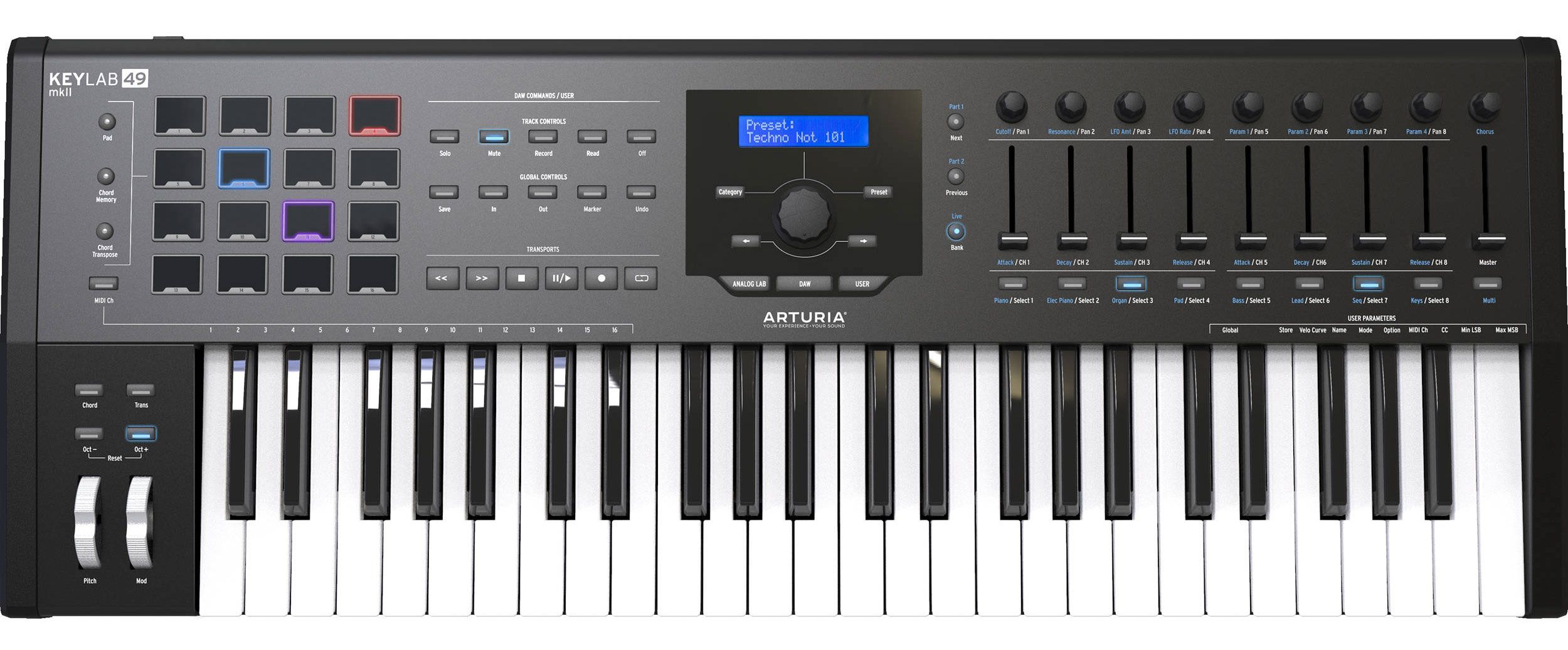 Arturia KeyLab mkII 49 Black - 49 клавишная полувзвешенная динамическая USB MIDI клавиатура