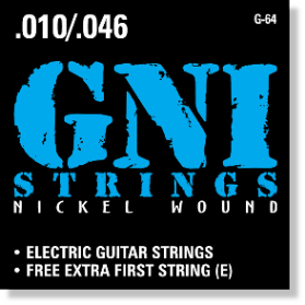 GNI G64 струны для электро-гитары .010/.046, никелированная навивка