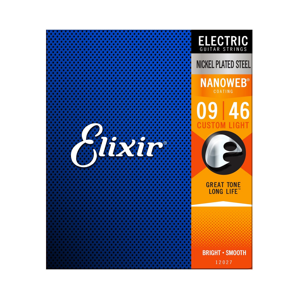 Elixir 12027 NanoWeb  струны для электрогитары Custom Light 9-46