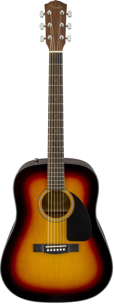 FENDER CD-60 DREAD V3 DS SB WN акустическая гитара, цвет санберст, задняя дека и обечайка - махагони
