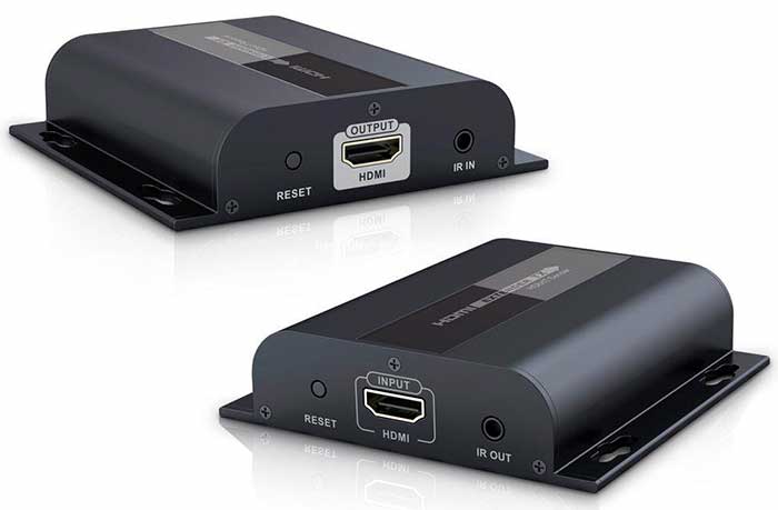 LKV383 - Комплект для передачи HDMI сигнала по "витой паре" CAT6 поверх протокола IP, до 120 м, с ИК