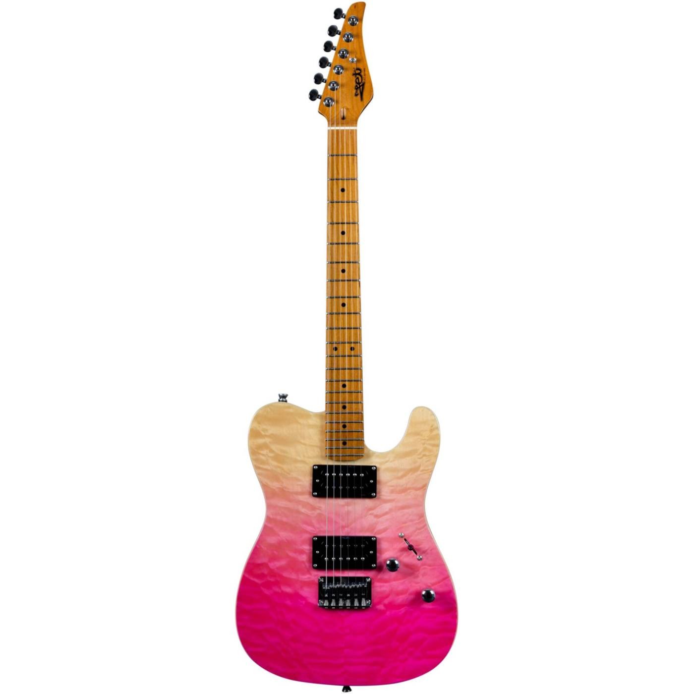 JET JT-450 QTPK - электрогитара, Telecaster, корпус - тополь запеченный, топ тигровый клен, 22 лада,