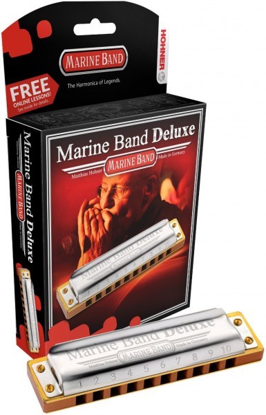 HOHNER Marine Band Deluxe 2005/20 A - губн. гармоника - Richter Classic, корпус дерево.