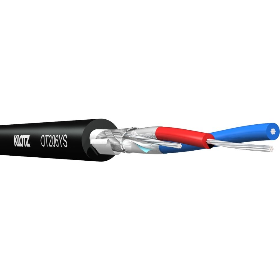 KLOTZ OT206YS - Цифровой кабель AES/EBU, 110 Ом, 2 х 0,22 кв. мм, гибкий, двойной экран, PVC