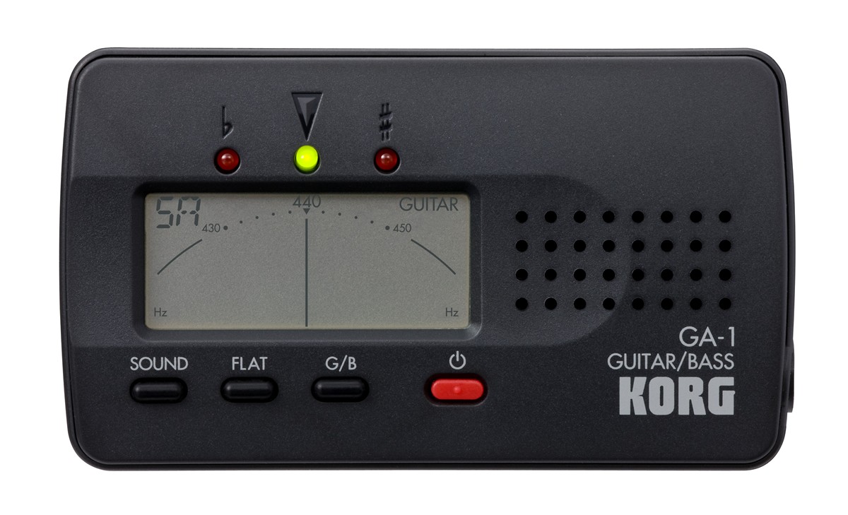 KORG GA-1 цифровой тюнер для гитары/бас-гитары. Жидкокристаллический псевдо-стрелочный дисплей