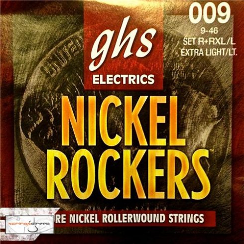 GHS Nickel Rockers R+RXL-L Струны для электрогитары; никель; роликовая обмотка; (9-11-16-26-36-46)