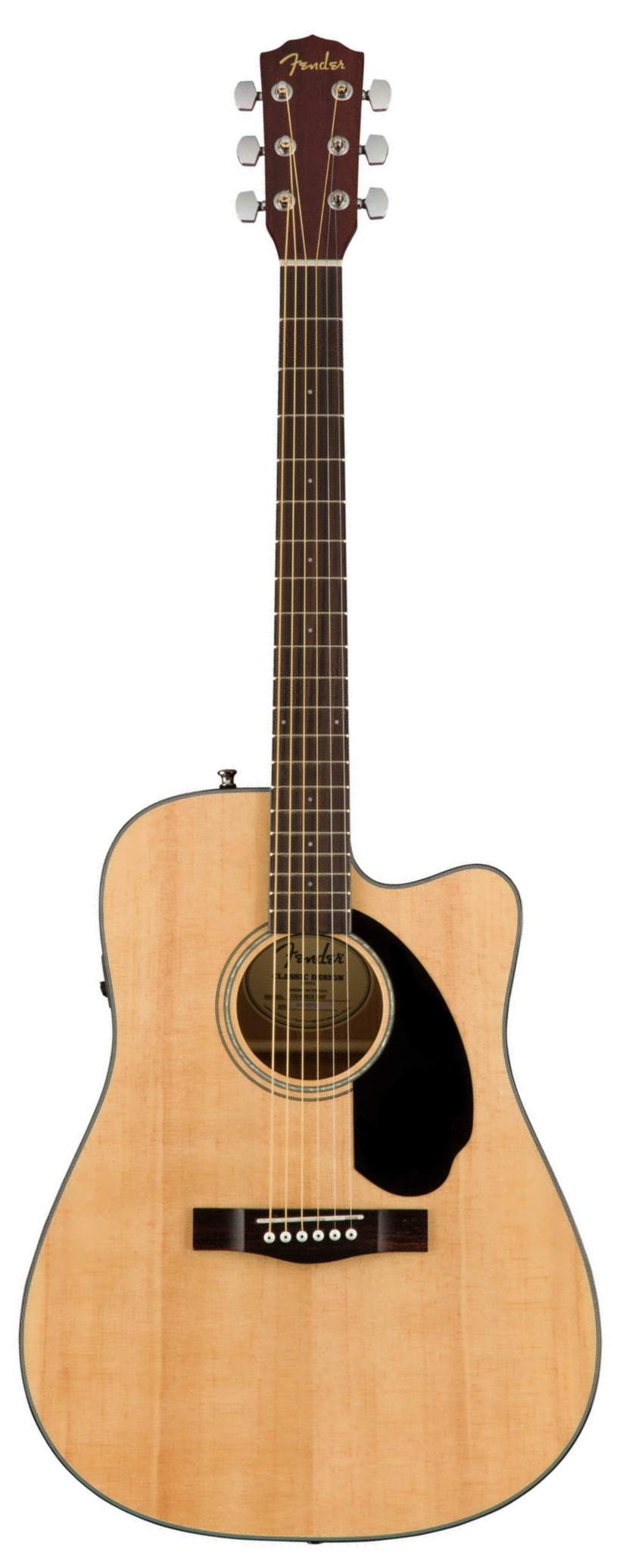 FENDER CD-60SCE Dread Nat WN электроакустическая гитара, цвет натуральный, тип корпуса - дредноут