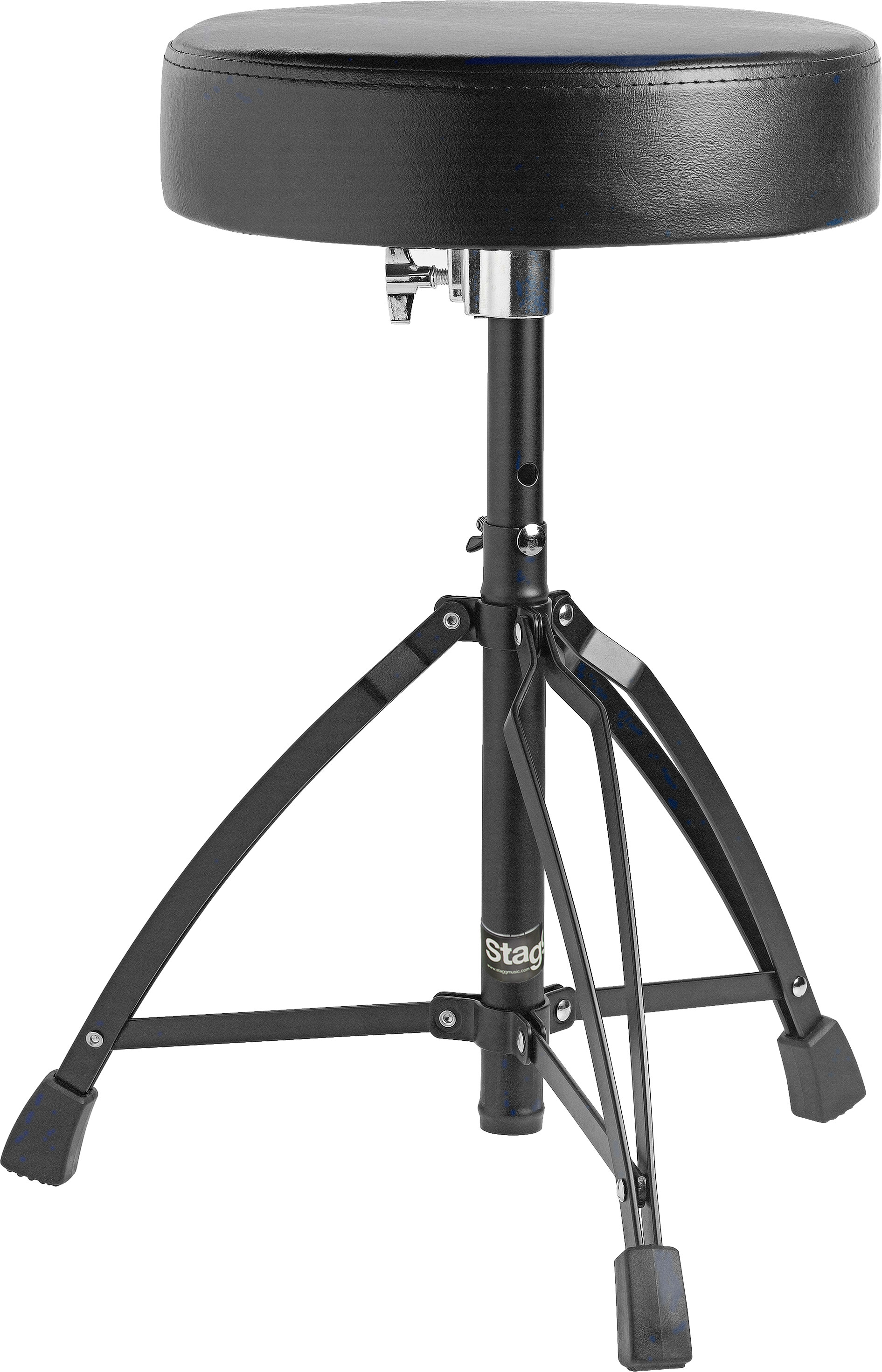 STAGG DT-32 BK - стульчик для барабанщика, покрытие: черный винил, черная отделка