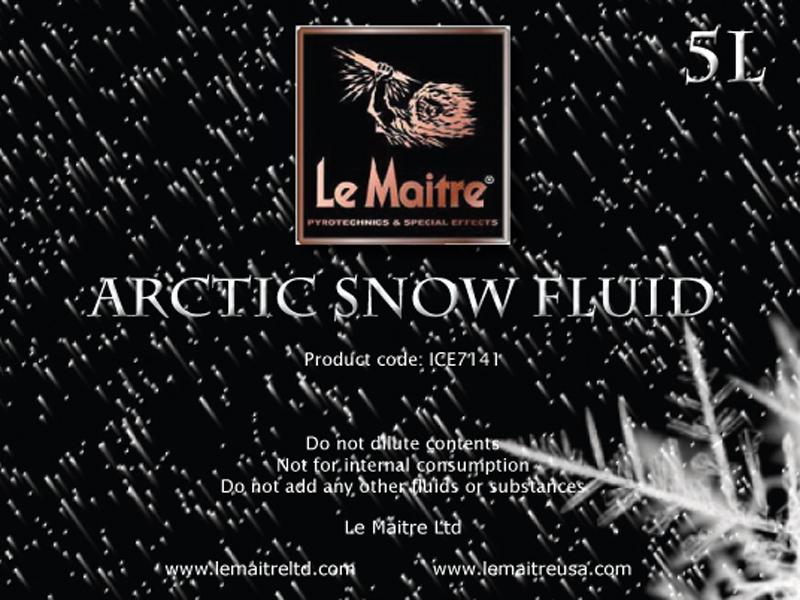 LE MAITRE ARCTIC SNOW FLUID 5 L Снег-жидкость для генераторов снега, вканистра 5 л