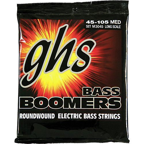 GHS STRINGS M3045 BOOMERS набор струн для басгитары, никелированная сталь, 045-105