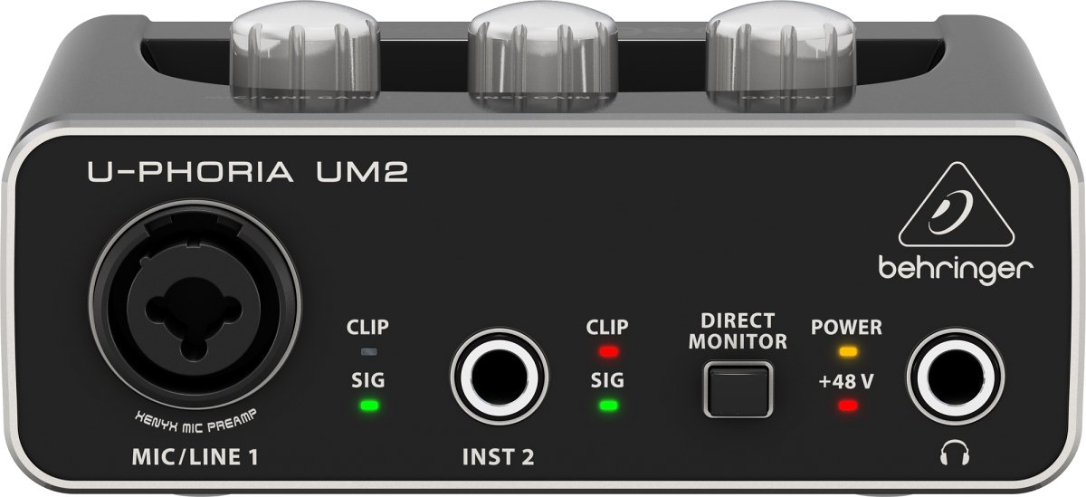 Behringer UM2 -USB-аудиоинтерфейс, 2 входа, 2 выхода, микр. предусилитель XENYX