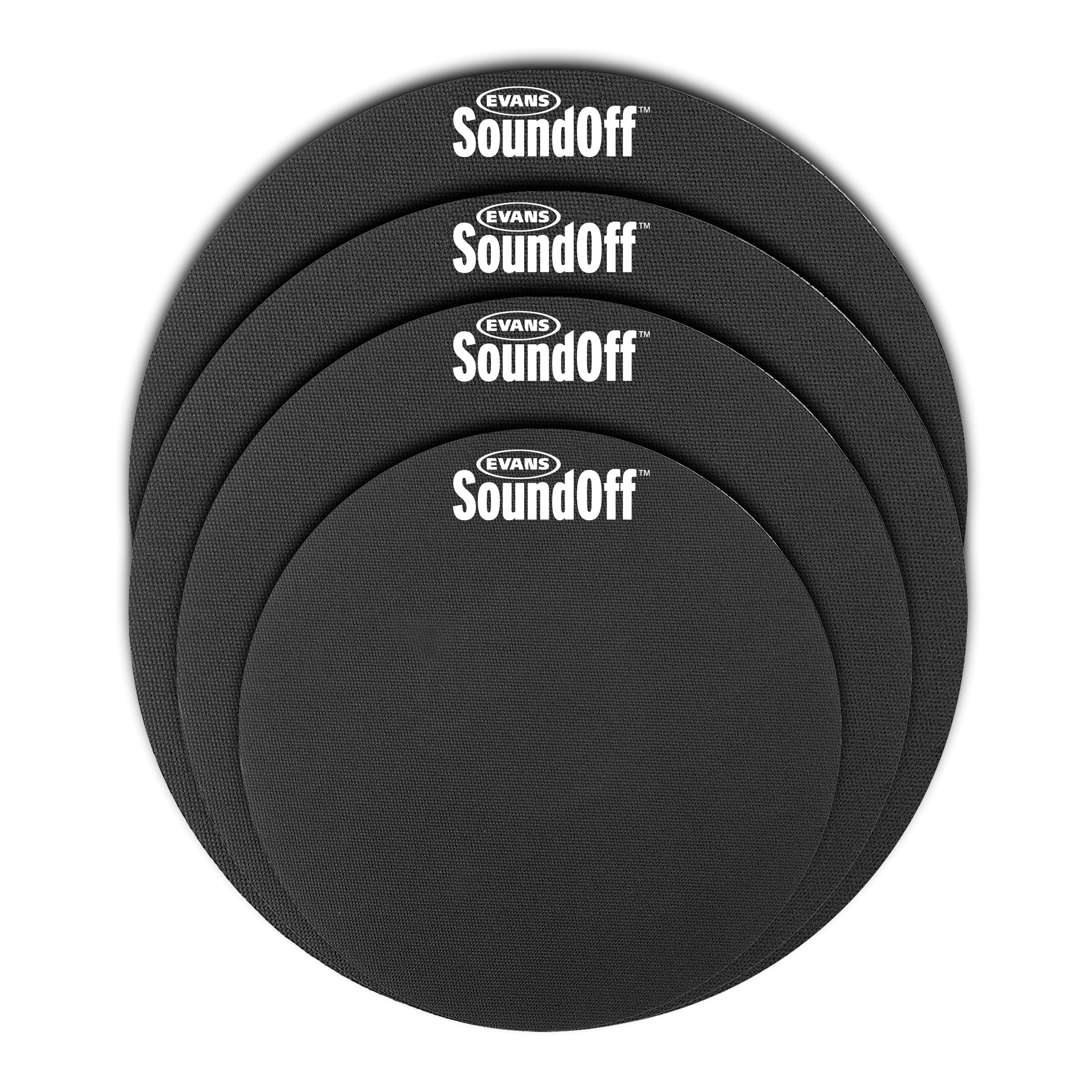 EVANS SO-0244 набор Sound Off накладок на ударную установку (томы 10',12',14', и малый 14')