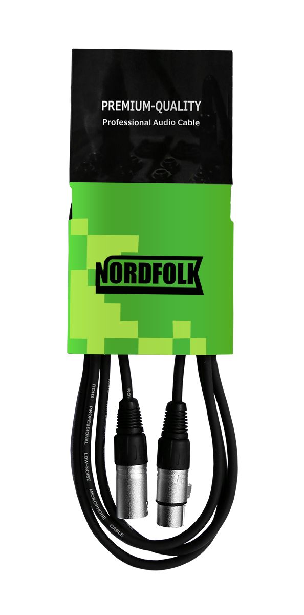 NordFolk NMC9/2M - кабель микрофонный XLR(F) <=> XLR(M), Ø 6 мм, 2 метра