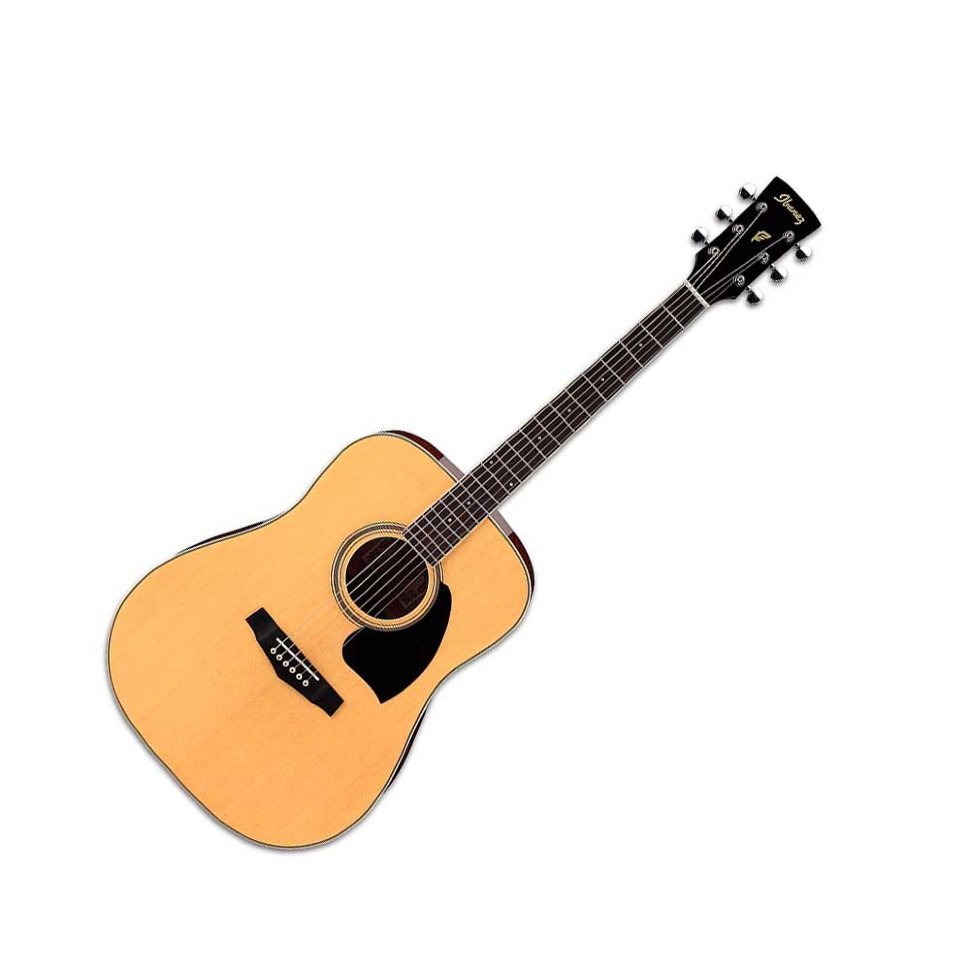 IBANEZ PF15-NT акустическая гитара, цвет натуральный, топ ель, махогани обечайка и задняя дека, хром