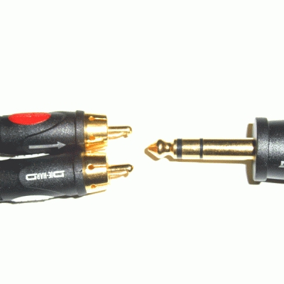 Die HARD DH530 - Проф. аудио кабель, стерео джек 6.3мм <-> 2х RCA, длина 1.8 м