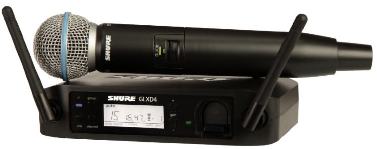 SHURE GLXD24E/B58 Z2 2.4 GHz цифровая вокальная радиосистема с капсюлем BETA 58