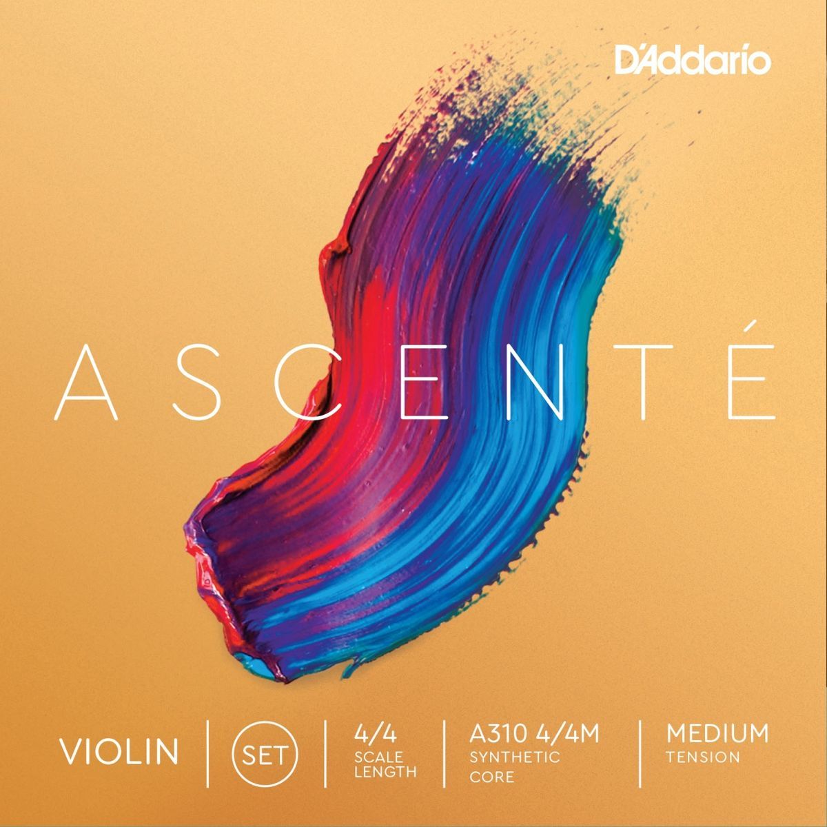 D'ADDARIO A310 4/4M Комплект струн для скрипки 4/4 Ascente, Medium Tension