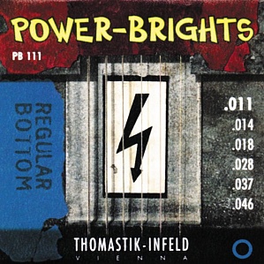 Thomastik PB111 Power-Brights Regular Bottom Комплект струн для электрогитары, 11-46,
