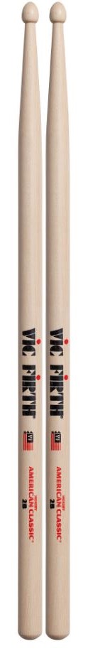 VIC FIRTH 2B American Classic - барабанные палочки, орех, деревянный наконечник