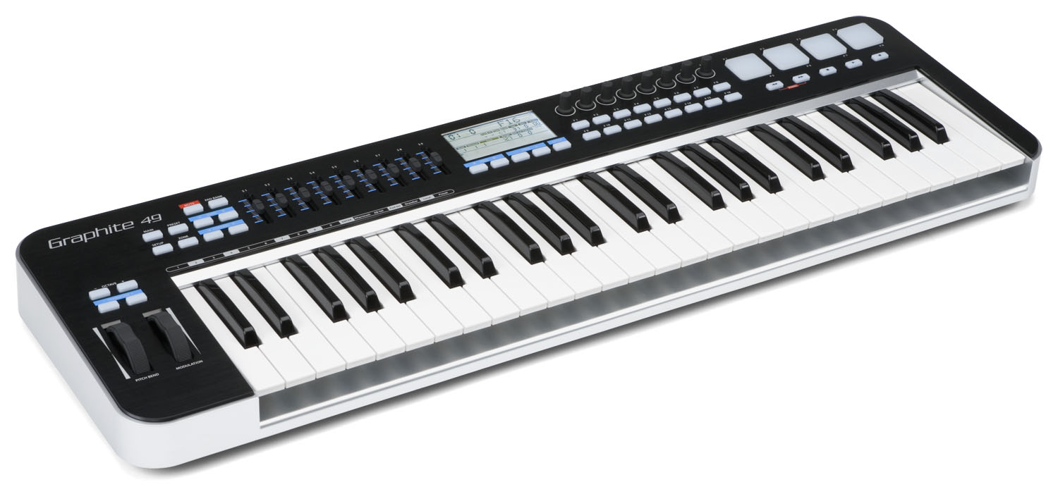 SAMSON GRAPHITE 49 USB/MIDI-клавиатура, 49 чувствит-х к скорости нажатия полувзвешенных клавиш