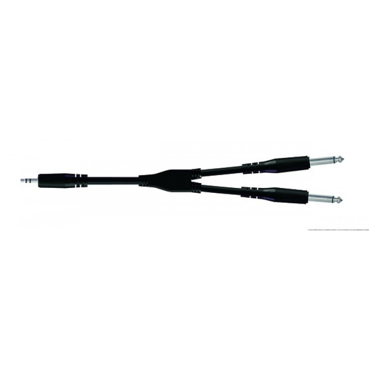 Proel BULK505LU18 - Инсерт. кабель 3.5 jack stereo - 2x6.3 mono jack, длина - 1,8 m