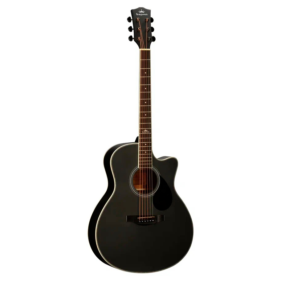 KEPMA A1C Black Matt акустическая гитара, цвет чёрный матовый