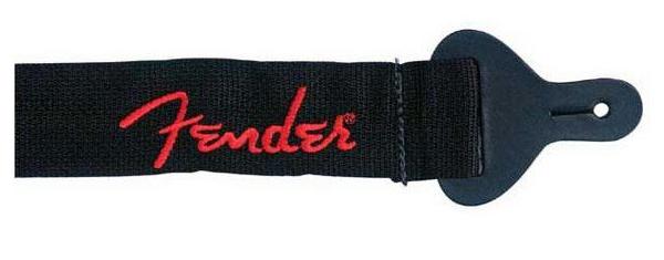 FENDER BLACK/RED LOGO ремень для гитары черно-красный