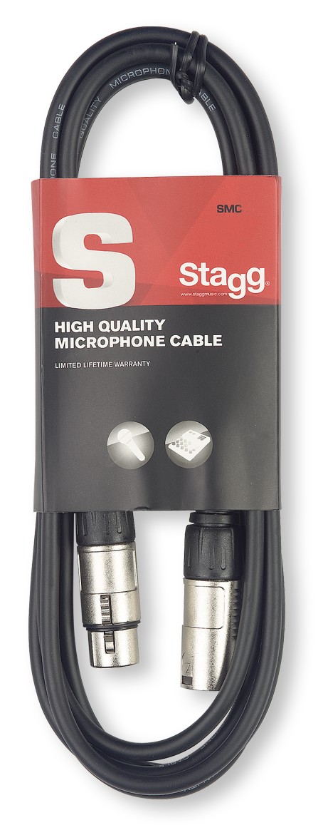 STAGG SMC6 - высококачественный стандартный микрофонный кабель (XLR(M)-XLR(F). Длина: 6 м