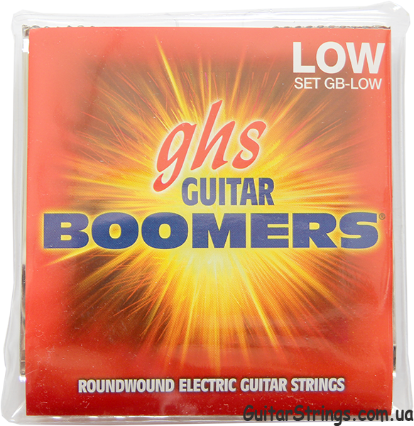 GHS Boomers GB-LOW  набор струн для низкой настройки электрогитары, никелированная сталь, 11-53