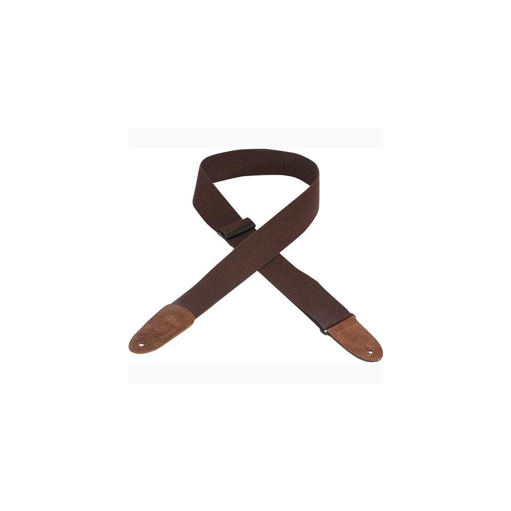 LEVY'S MC8-BRN - коричневый хлопковый ремень, замшевые наконечники, ширина 5 см, длина до 145 см