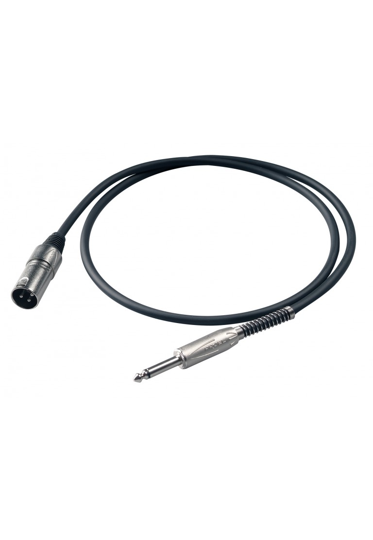 Proel BULK220LU3 - Сценический инструментальный кабель, 6.3мм Jack <->XLR папа , длина - 3 м