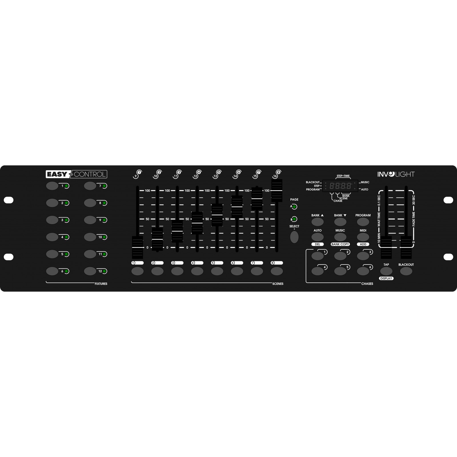 INVOLIGHT EASYControl - контроллер DMX-512, 12 приборов/16 каналов, MIDI-вход