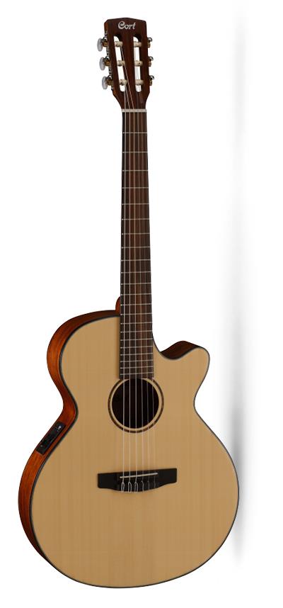 Cort CEC3-NS Classic Series Классическая гитара со звукоснимателем, с вырезом, цвет натуральный, 
