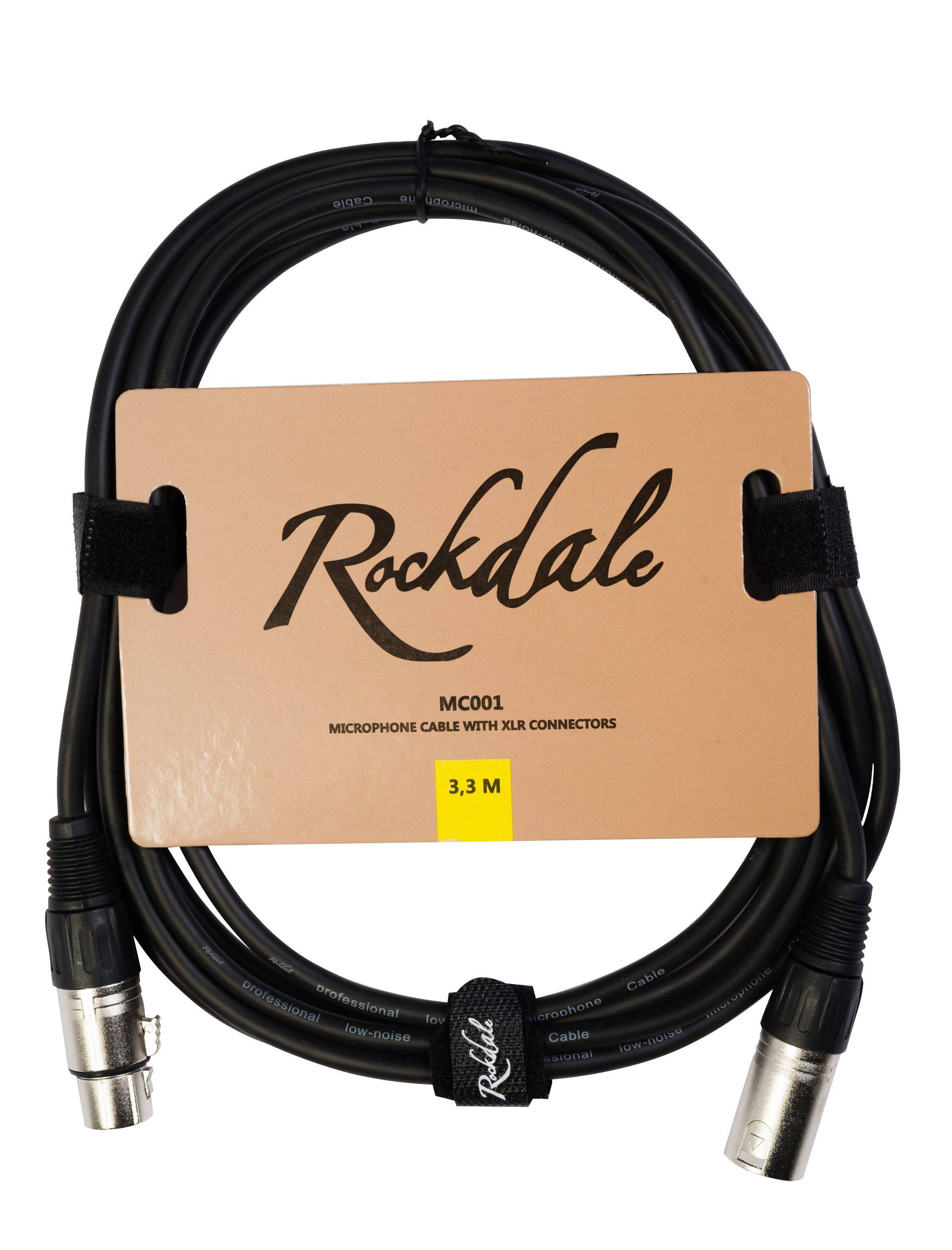 ROCKDALE MC001.3.3 Микрофонный кабель с разъёмами XLR для балансных соединений, длина 3,3 м