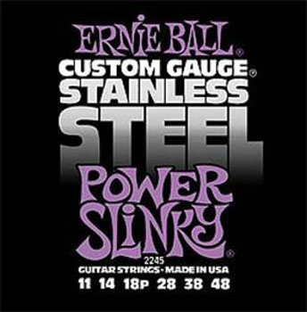 Ernie Ball 2245 струны для эл. гитары Power (11-14-18p-28-38-48) Stainless Steel