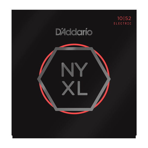 D'ADDARIO NYXL1052 струны для электрогитары, Nickel Wound, Light Top/Heavy Bottom, 10-52