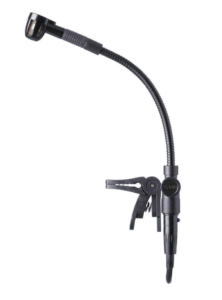 AKG C519M микрофон для духовых инструментов на 'прищепке', с адаптером фант. питания в разъёме XLR