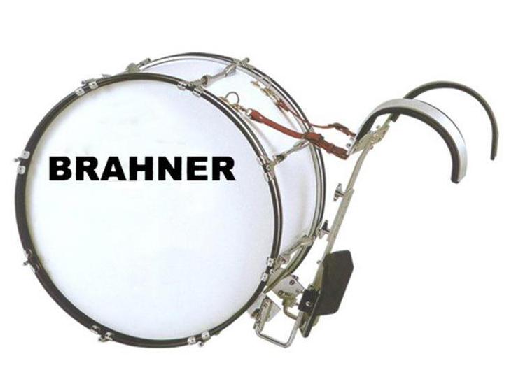 BRAHNER MBD-2612H/WH БАС-барабан (маршевый)   размер 26"x12", цвет - БЕЛЫЙ