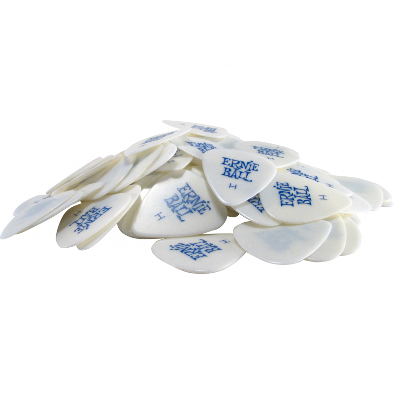 Ernie Ball 9121 медиатор Heavy /0,94мм/Белый цвет/Лого Ernie Ball(144 в упаковке)