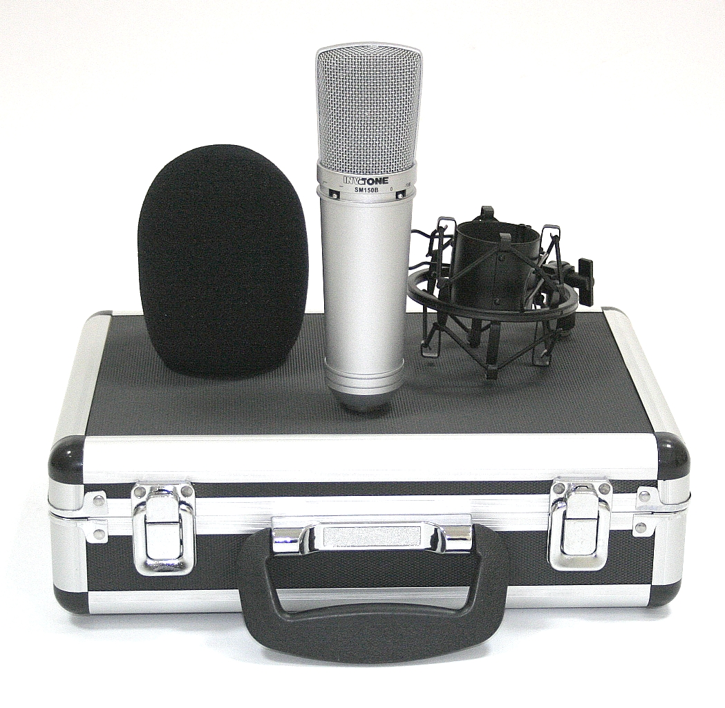 INVOTONE SM150B - студийный Pro микрофон конденсаторный, -10дБ, фильтр НЧ, ветрозащита, паук, кейс