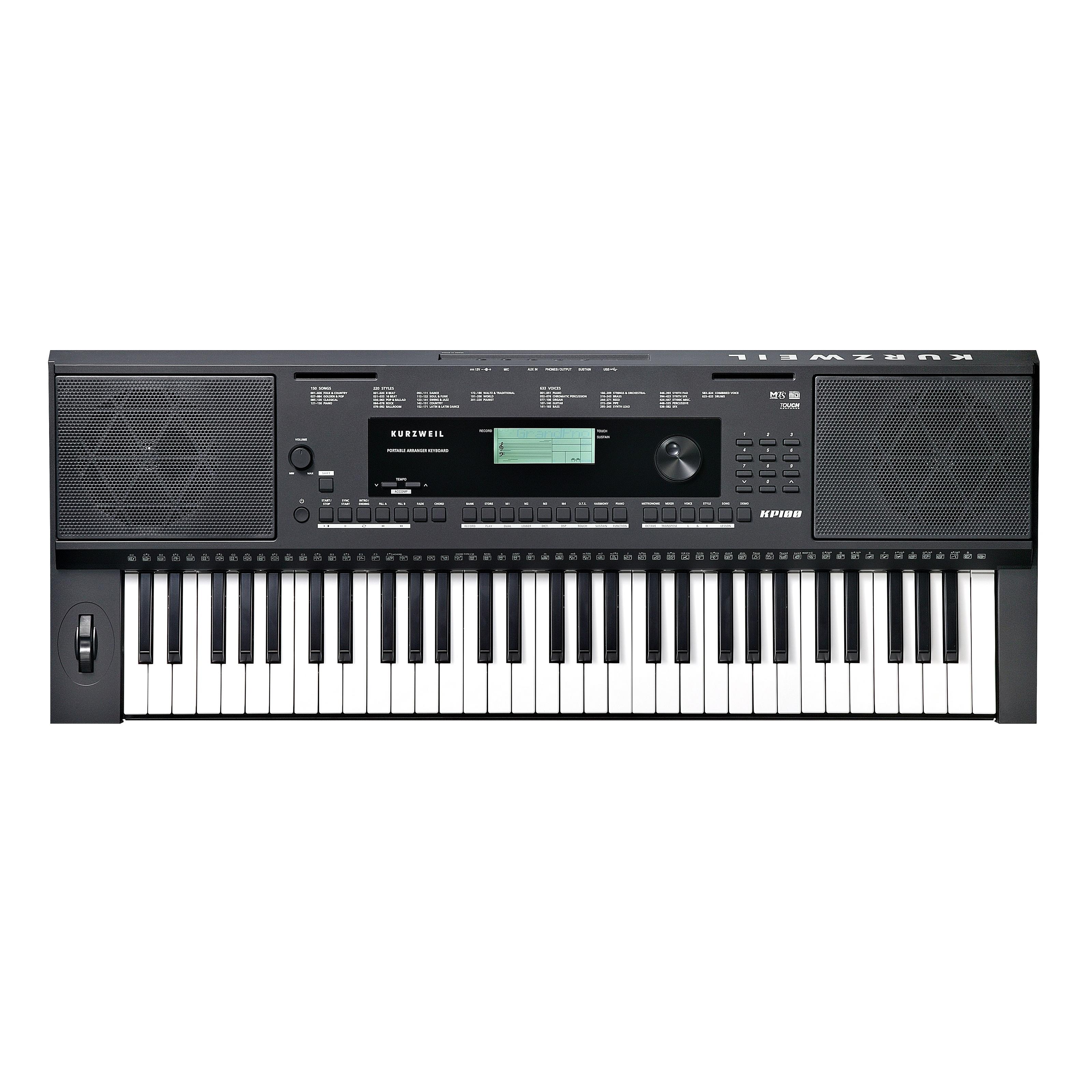 Kurzweil KP100 LB Синтезатор,61 клавиша, полифония 128,цвет чёрный