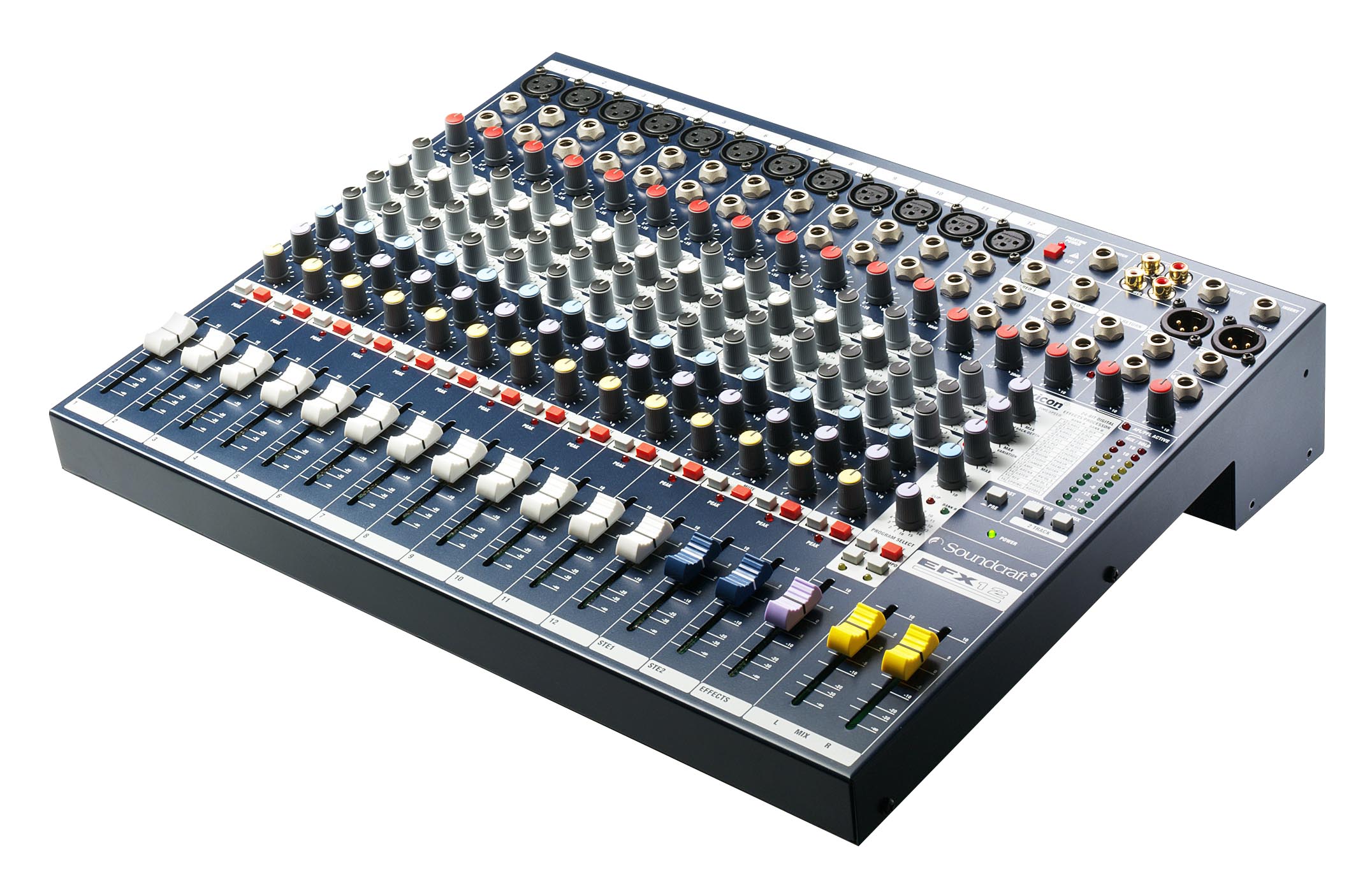 Soundcraft EFX12 Микшерная консль со встроенными эффектами, 12 моноканалов + 2 стерео-канала