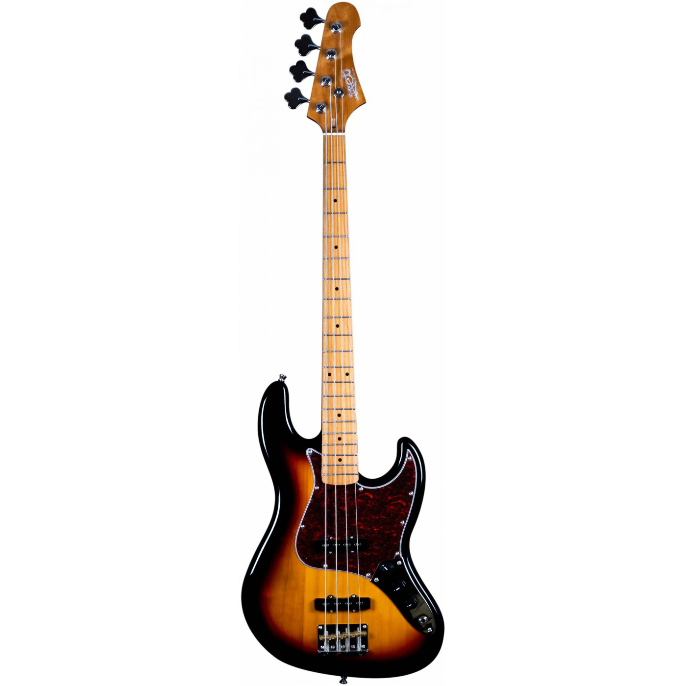 JET JJB-300 SB бас-гитара Jazz Bass, корпус печеный тополь, гриф и накладка печеный клен, санберст