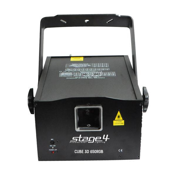 STAGE 4 CUBE 3D 650RGB – многофункциональный прибор, совмещающий в себе 4 вида лазерных эффектов
