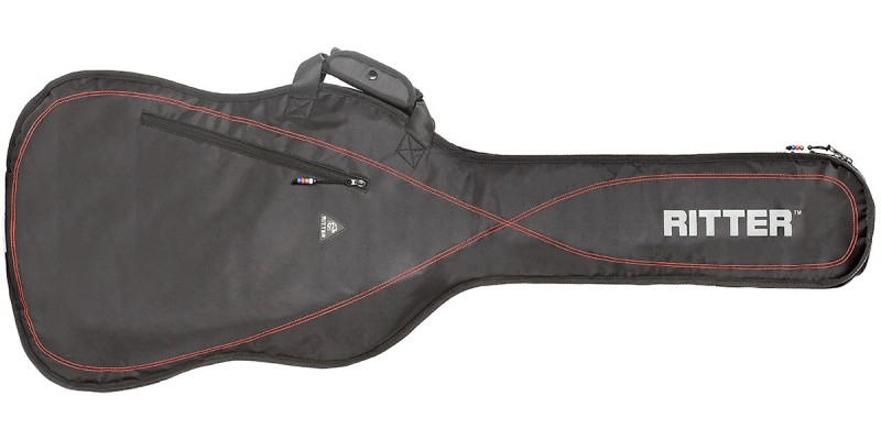 Ritter RGP2-B/BRD Чехол для бас-гитары, защитное уплотнение 10мм+5мм, цвет черный BRD