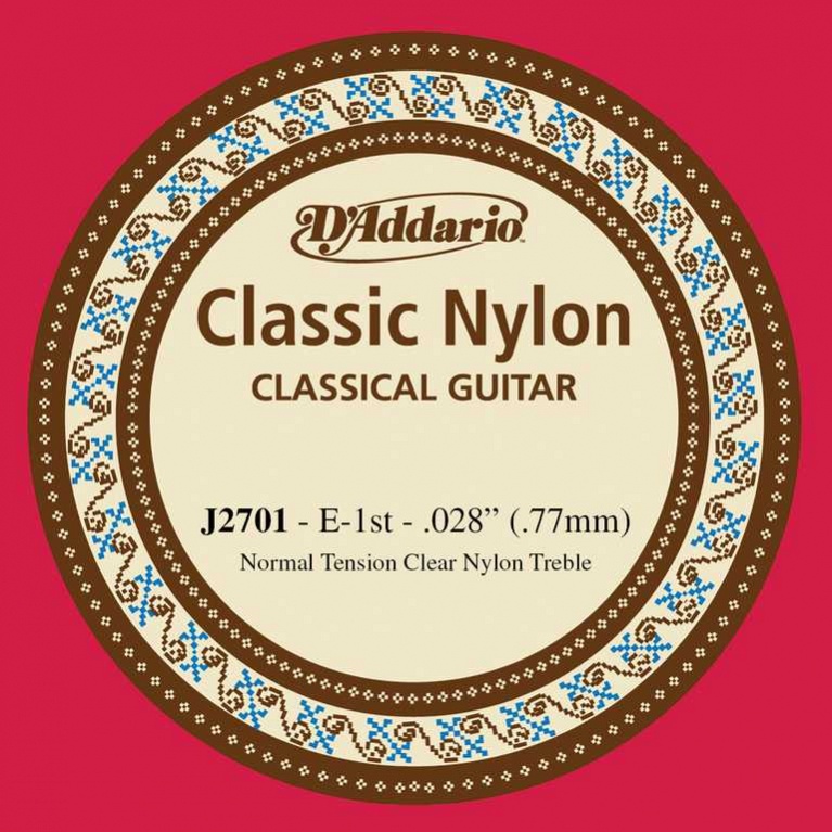 D'ADDARIO J2701 Classical Отдельная 1-ая струна для классической гитары, нейлон, нормальное натяж.