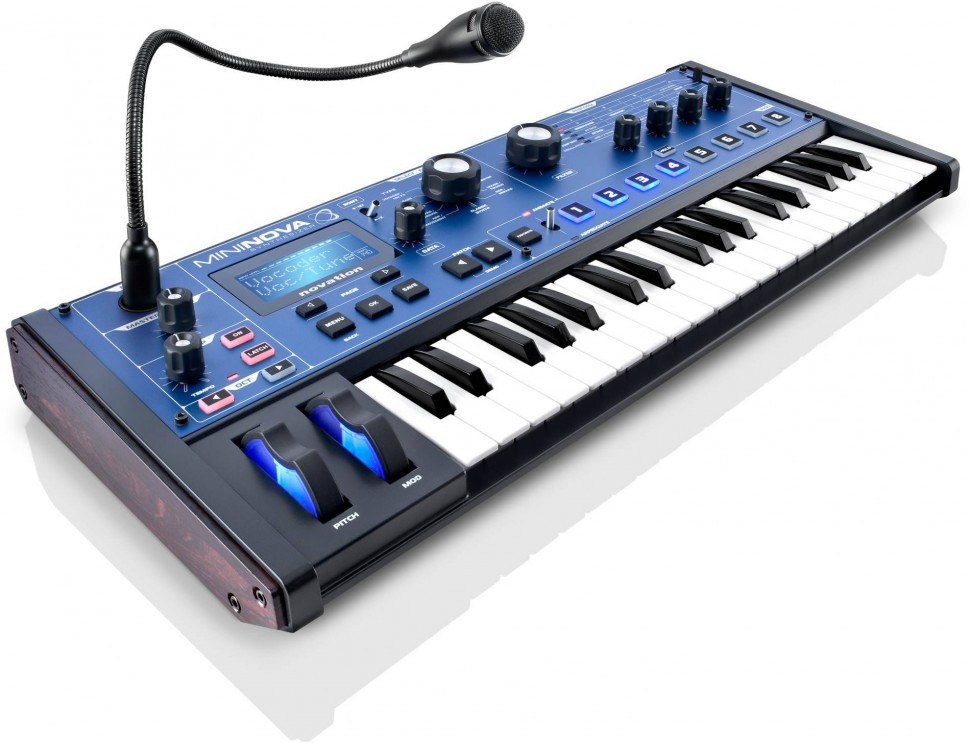 NOVATION MININOVA - синтезатор с вокодером 37 клавиш, VocalTune и классический вокодер, 256 тембров